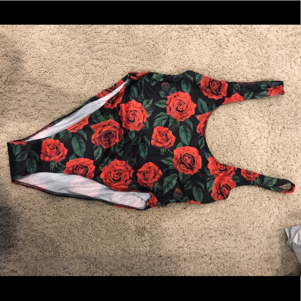 Rose print True Religion bodysuit